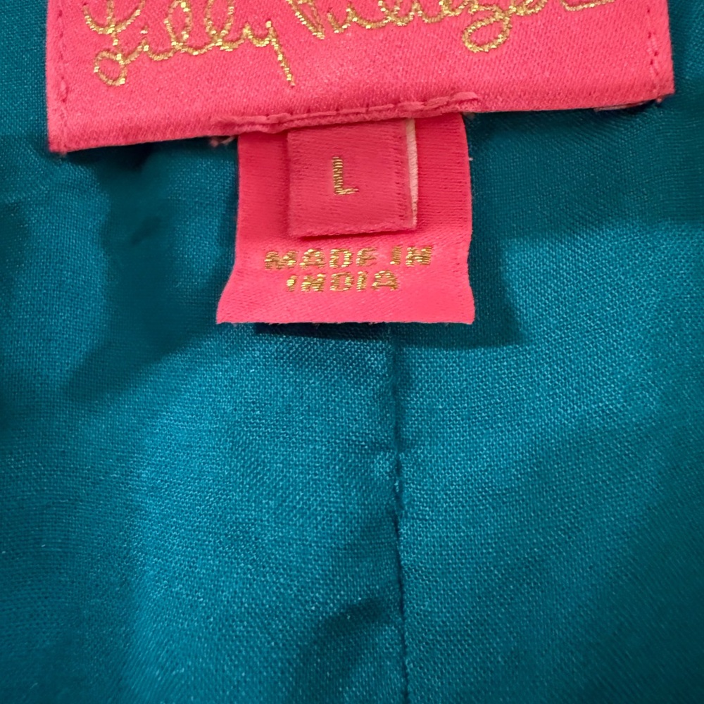 Lilly Pulitzer Kalianna Valencia Teal - L - GUC - Picture 2 of 3